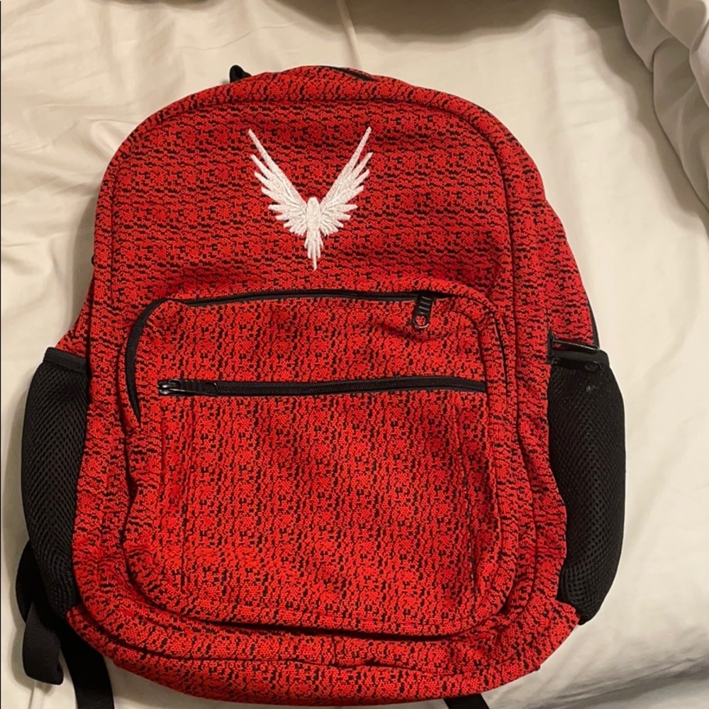 Maverick red and black backpack